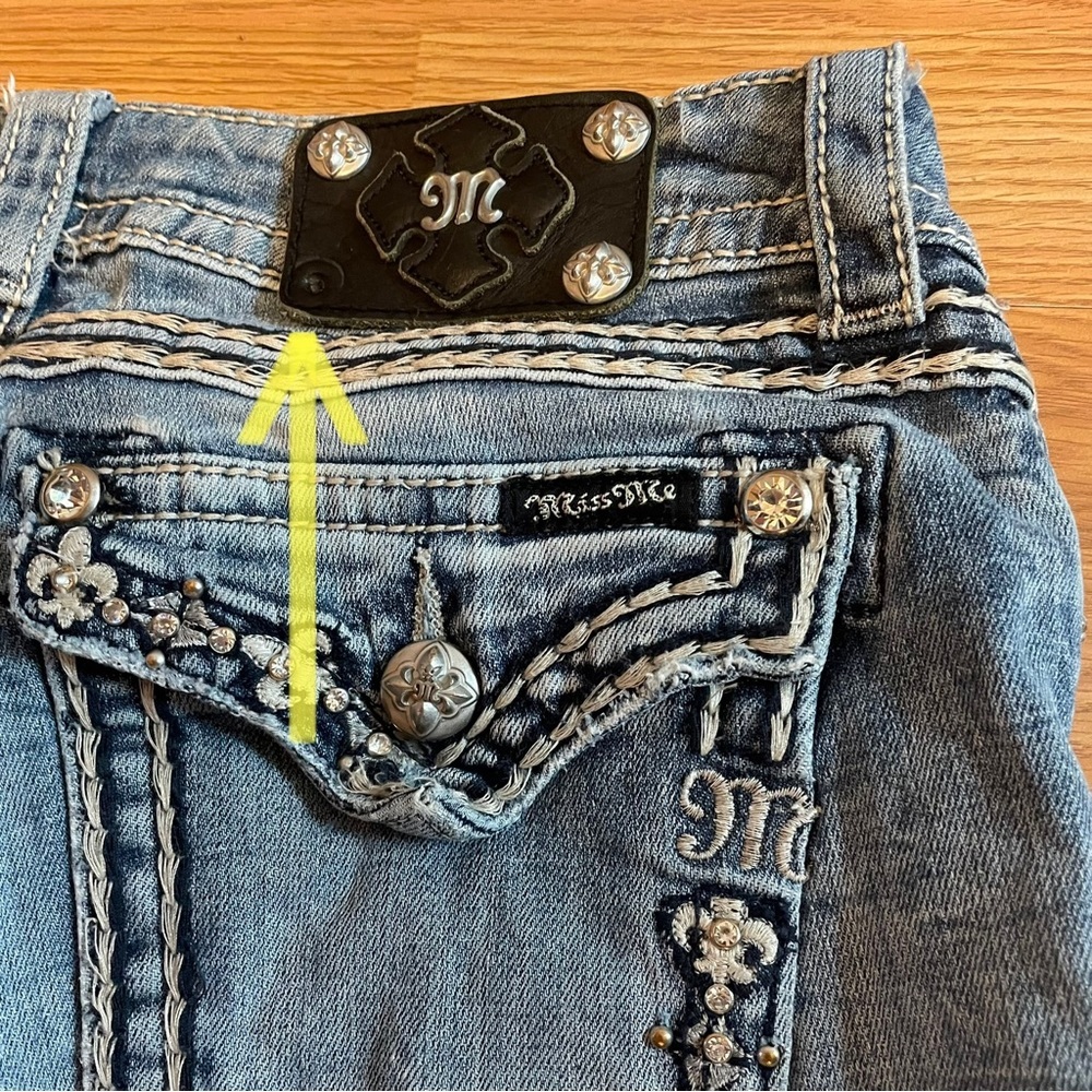 Miss ME JEANS SIZE 27 - Picture 4 of 9